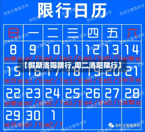 【假期洛阳限行,周二洛阳限行】