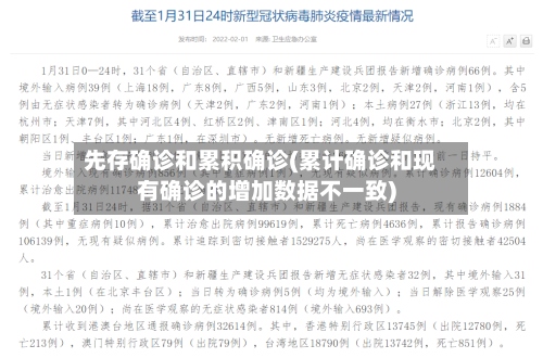 先存确诊和累积确诊(累计确诊和现有确诊的增加数据不一致)