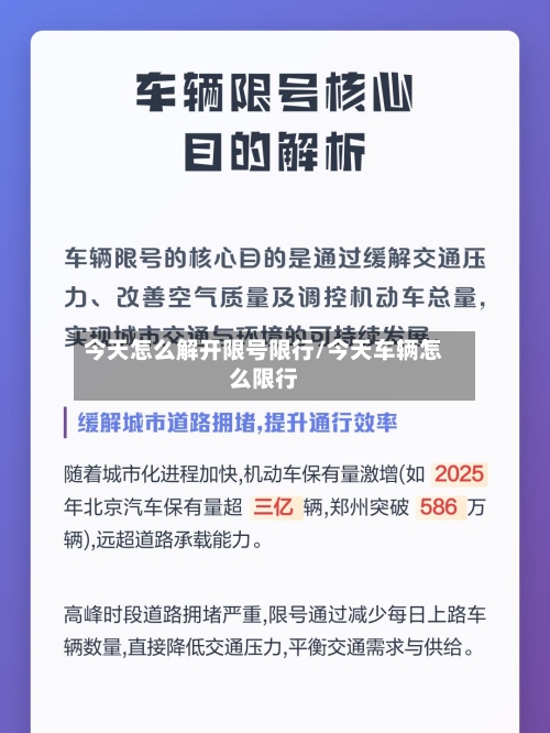 今天怎么解开限号限行/今天车辆怎么限行-第3张图片
