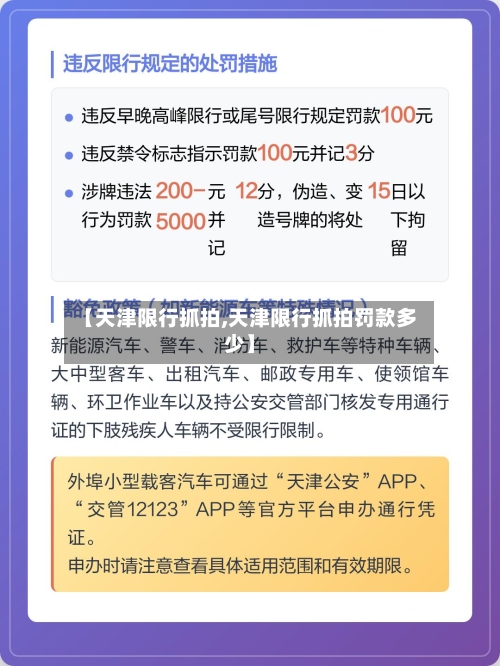 【天津限行抓拍,天津限行抓拍罚款多少】-第2张图片