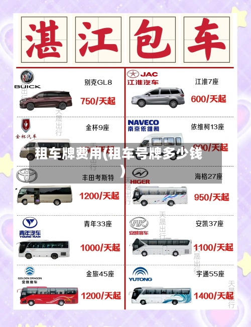 租车牌费用(租车号牌多少钱)
