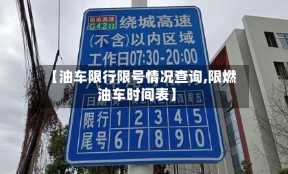 【油车限行限号情况查询,限燃油车时间表】