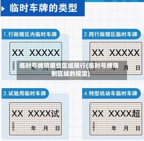 临时号牌限哪些区域限行(临时号牌限制区域的规定)-第2张图片