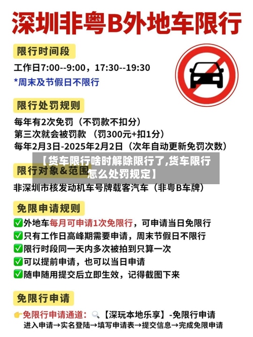 【货车限行啥时解除限行了,货车限行怎么处罚规定】