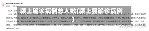 颍上确诊病例总人数(颍上县确诊病例)-第2张图片