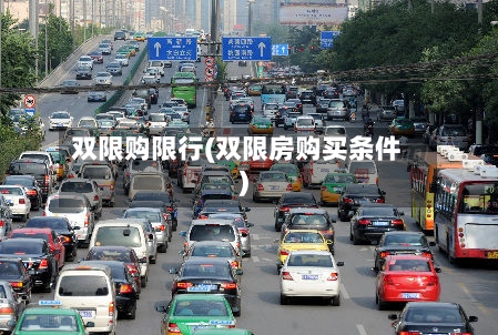 双限购限行(双限房购买条件)
