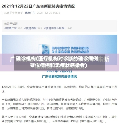 确诊机构(医疗机构对诊断的确诊病例疑似病例和无症状感染者)-第2张图片