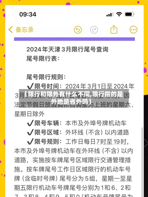 【限行和限外有什么不同,限行指的是外地是省外吗】-第2张图片