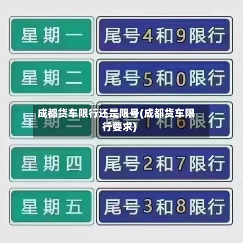 成都货车限行还是限号(成都货车限行要求)-第3张图片