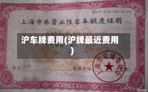 沪车牌费用(沪牌最近费用)