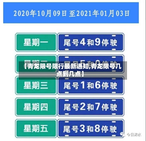 【青龙限号限行最新通知,青龙限号几点到几点】