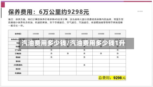 汽油费用多少钱/汽油费用多少钱1升-第2张图片