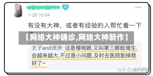 【网络大神确诊,网络大神新作】