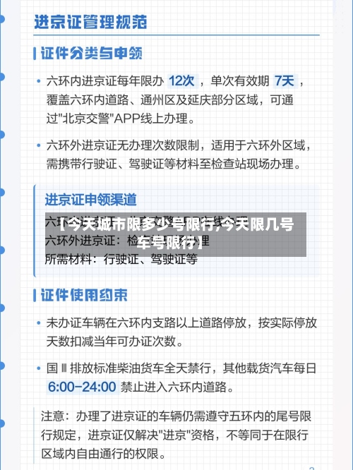 【今天城市限多少号限行,今天限几号车号限行】-第2张图片