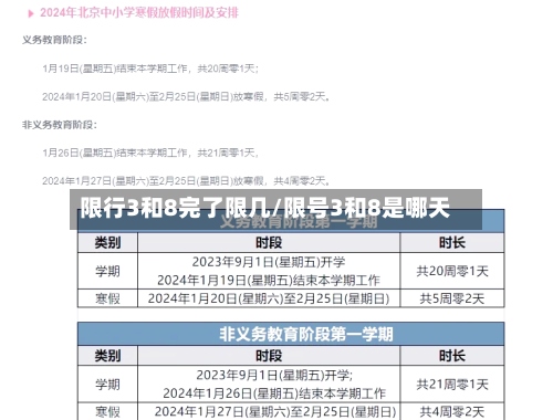 限行3和8完了限几/限号3和8是哪天-第2张图片