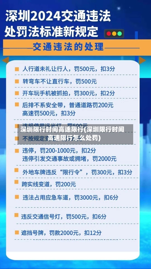 深圳限行时间高速限行(深圳限行时间高速限行怎么处罚)
