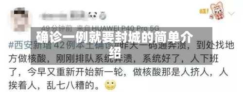 确诊一例就要封城的简单介绍