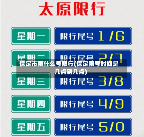 保定市限什么号限行(保定限号时间是几点到几点)-第2张图片