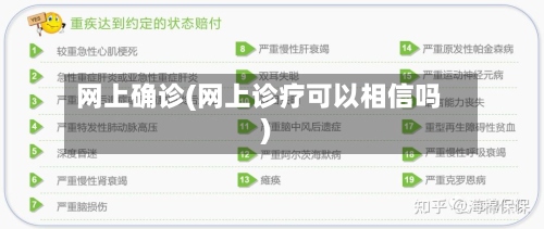 网上确诊(网上诊疗可以相信吗)