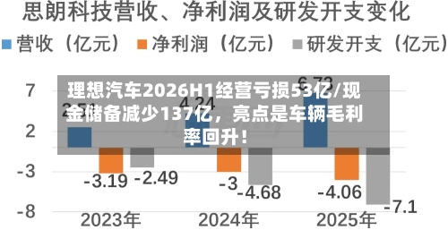 理想汽车2026H1经营亏损53亿/现金储备减少137亿，亮点是车辆毛利率回升！-第3张图片