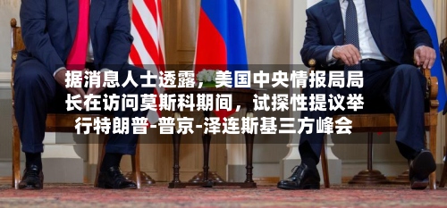 据消息人士透露，美国中央情报局局长在访问莫斯科期间	，试探性提议举行特朗普‑普京‑泽连斯基三方峰会-第2张图片