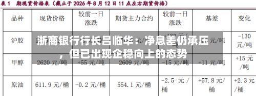 浙商银行行长吕临华：净息差仍承压，但已出现企稳向上的态势-第3张图片
