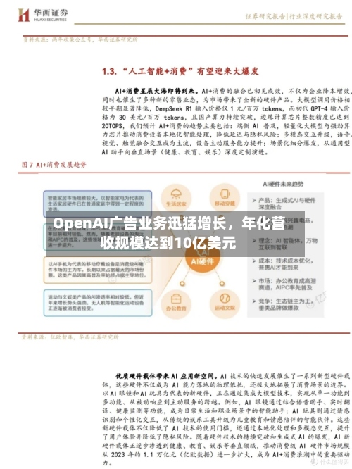OpenAI广告业务迅猛增长	，年化营收规模达到10亿美元-第3张图片