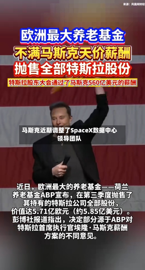 马斯克近期调整了SpaceX数据中心领导团队