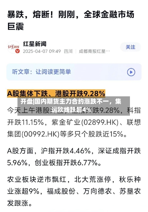 开盘|国内期货主力合约涨跌不一	，集运欧线跌超4%-第2张图片