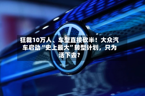 狂裁10万人	、车型直接砍半！大众汽车启动“史上最大”转型计划，只为活下去？-第2张图片