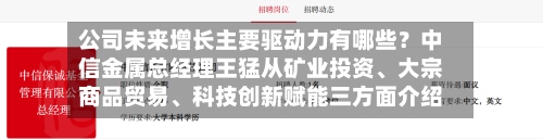 公司未来增长主要驱动力有哪些？中信金属总经理王猛从矿业投资、大宗商品贸易	、科技创新赋能三方面介绍-第2张图片