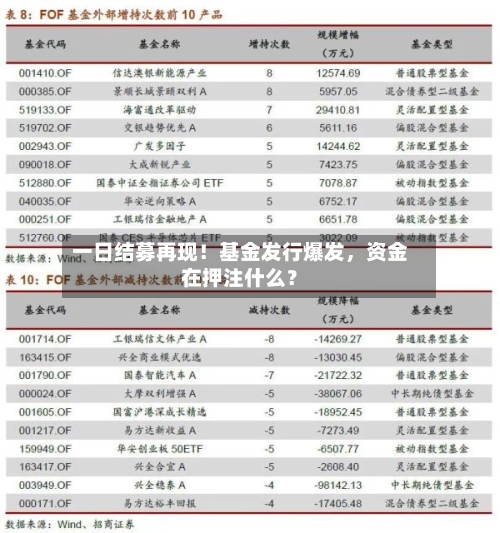 一日结募再现！基金发行爆发	，资金在押注什么？-第3张图片